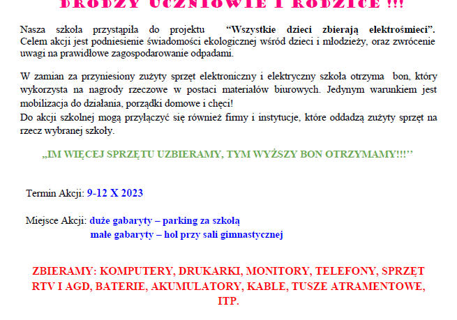Grafika #0: Zbiorka elektrośmieci