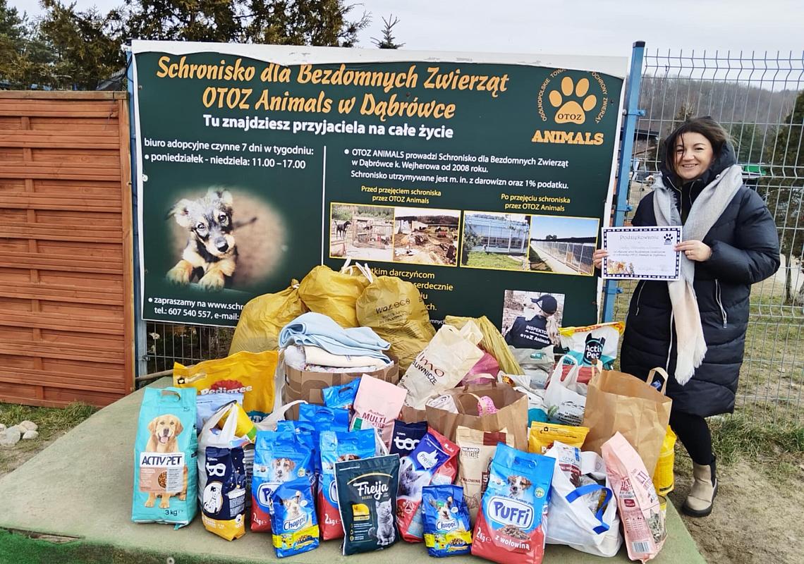 Zbiórka artykułów dla schroniska w Dąbrówce