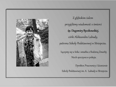 Zmarła córka patrona naszej szkoły
