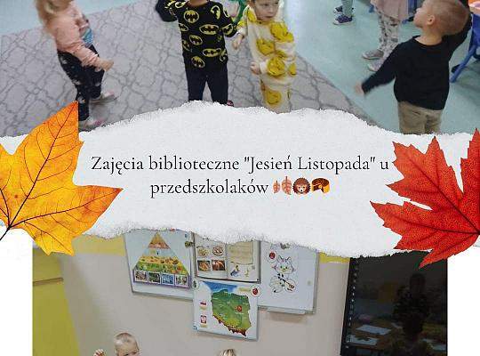 Grafika #0: Zajęcia biblioteczne – Jesień Listopada u przedszkolaków