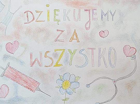 Grafika #12: PODZIĘKOWANIE DLA SŁUŻB MEDYCZNYCH W DOBIE WALKI Z KORONAWIRUSEM