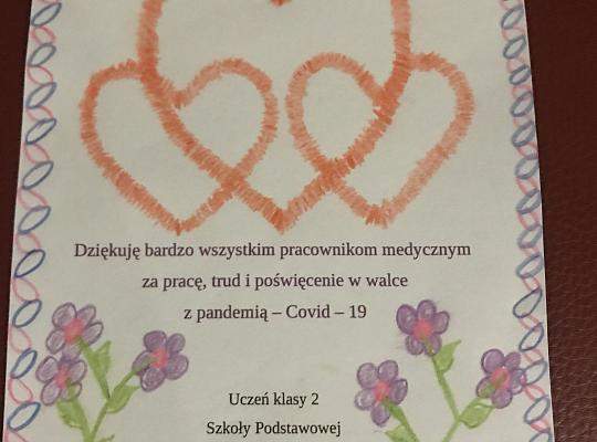 Grafika #17: PODZIĘKOWANIE DLA SŁUŻB MEDYCZNYCH W DOBIE WALKI Z KORONAWIRUSEM