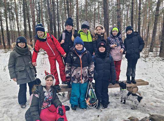 Uczniowie klasy IV na kuligu