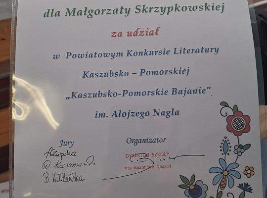 Powiatowy konkurs literatury kaszubsko-pomorskiej