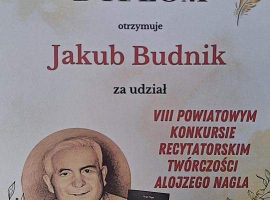 VIII Powiatowy Konkurs Recytatorski Twórczości Alojzego Nagla