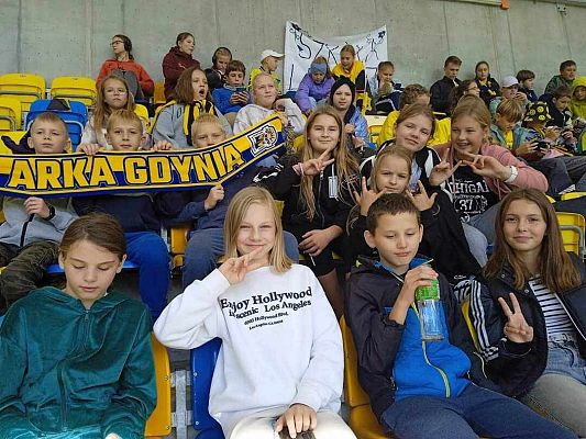 Uczniowie na meczu Arki Gdynia