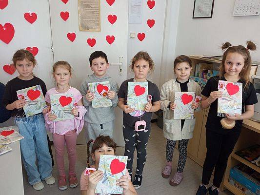 Walentynki w bibliotece szkolnej