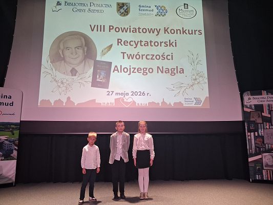 Uczniowie naszej szkoły w VIII Powiatowym Konkursie Recytatorskim Twórczości Alojzego Nagla