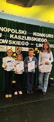 Nasi uczniowie nagrodzeni podczas XXXI Ogólnopolskiego Konkursu Haftu Kaszubskiego im. Edmunda Szymikowskiego „Linia 2026”.
